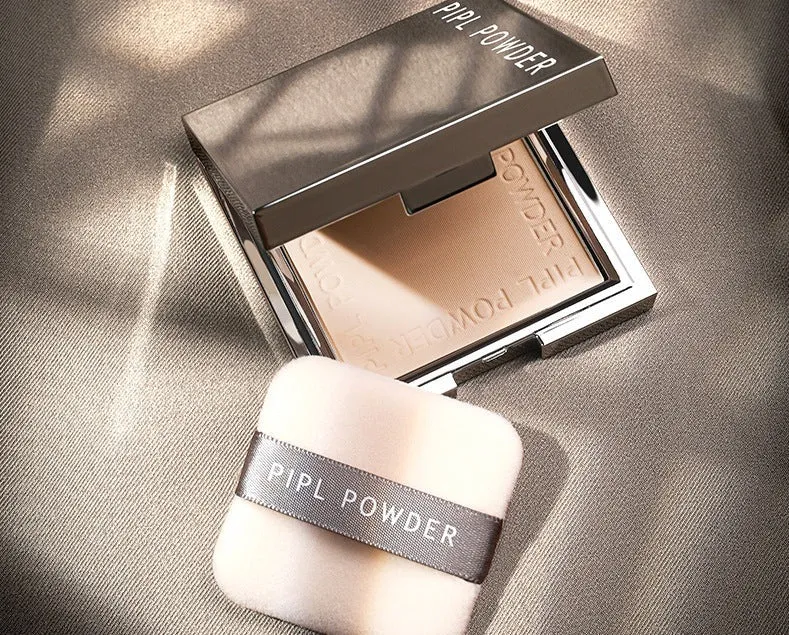 Small silver nugget box powder concealer, dry and wet dual-use moisturizing dry and long-lasting powder
