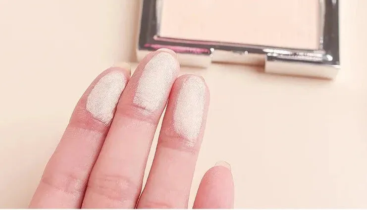 Small silver nugget box powder concealer, dry and wet dual-use moisturizing dry and long-lasting powder
