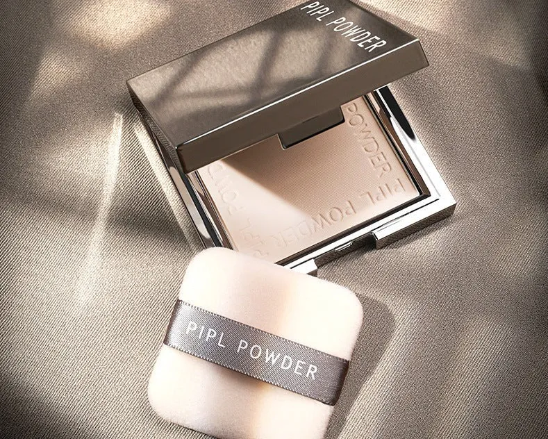 Small silver nugget box powder concealer, dry and wet dual-use moisturizing dry and long-lasting powder