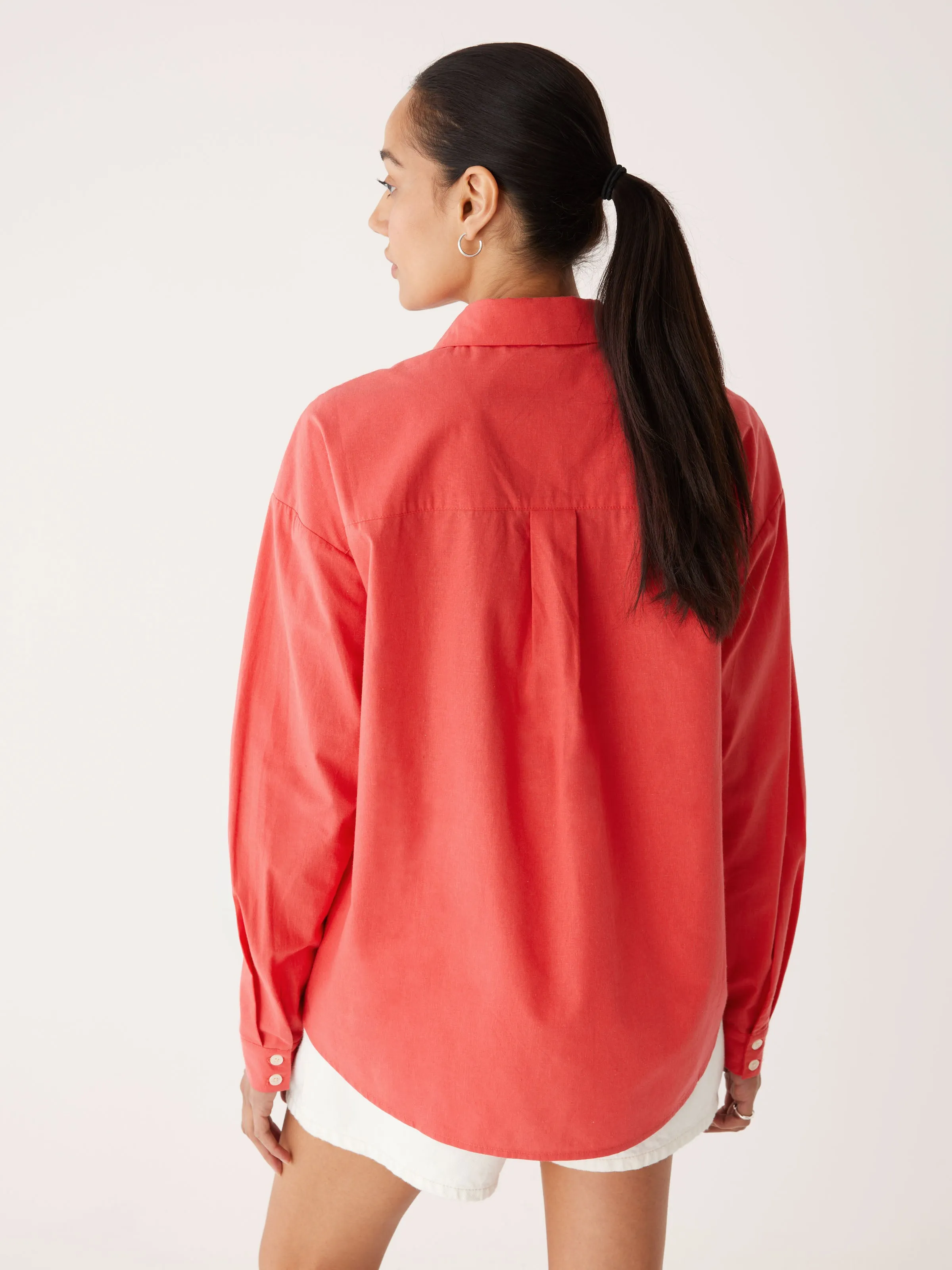 The Kapok Loose Shirt in Maraschino Red
